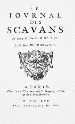 Le Journal des Scavans, often considered one of the earliest academic journals